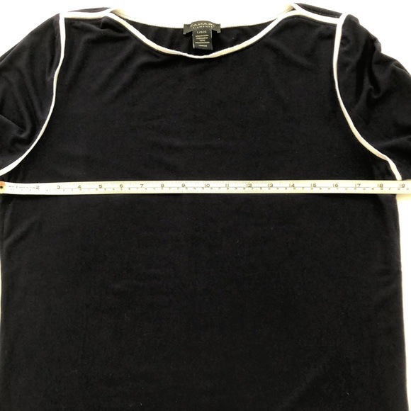 TAHARI  Tops, TAHARI Elements,LADIES 3/4 sleeve Top , dark blue , size L - Picture 6 of 7